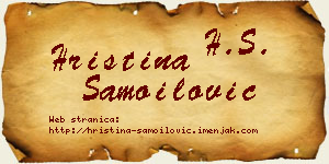 Hristina Samoilović vizit kartica